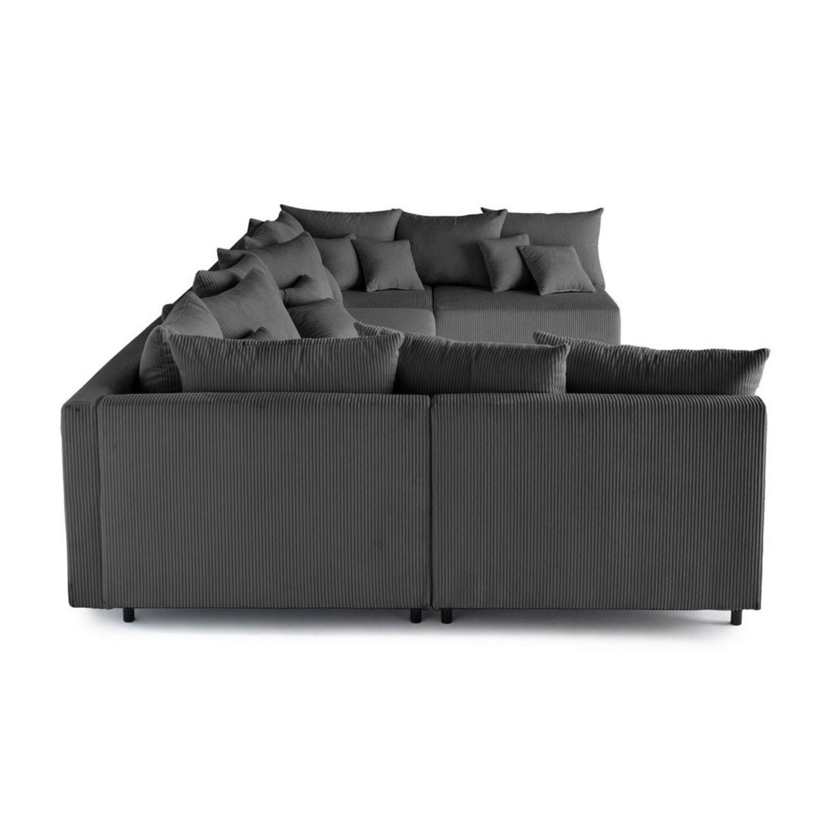 LISA DESIGN Edinburg - canapé modulable panoramique 6 places - en velours côtelé