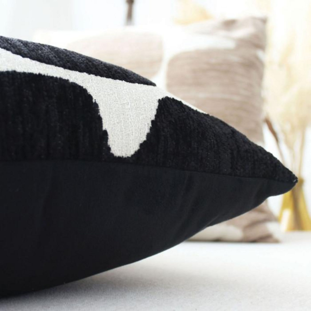 Paris Prix Coussin Déco à Motif  Copper  40x40cm Noir & Blanc