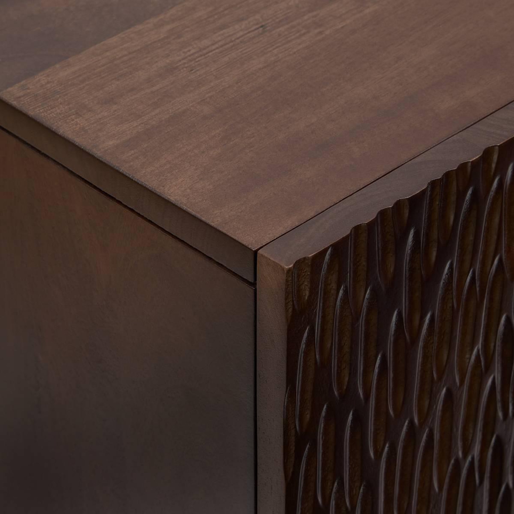 Voir la diapositive 2 : ATMOSPHERA Buffet 3 Portes en Bois  Nyero  150cm Marron