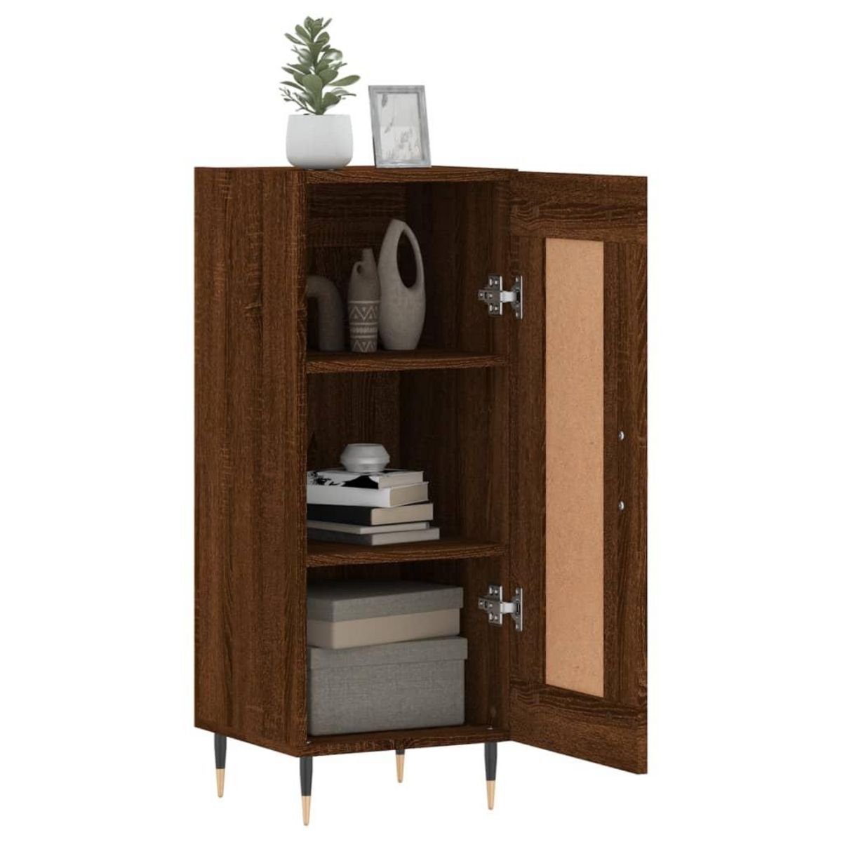 VIDAXL Buffet Chene marron 34,5x34x90 cm Bois d'ingenierie