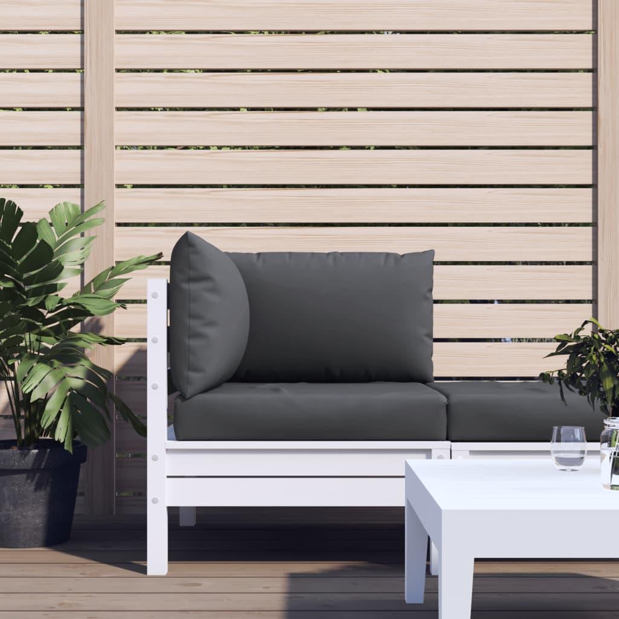 Voir la diapositive 1 : VIDAXL Coussins de palette lot de 3 anthracite tissu oxford