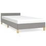 Voir la diapositive 2 : VIDAXL Cadre de lit sans matelas gris clair 80x200 cm tissu