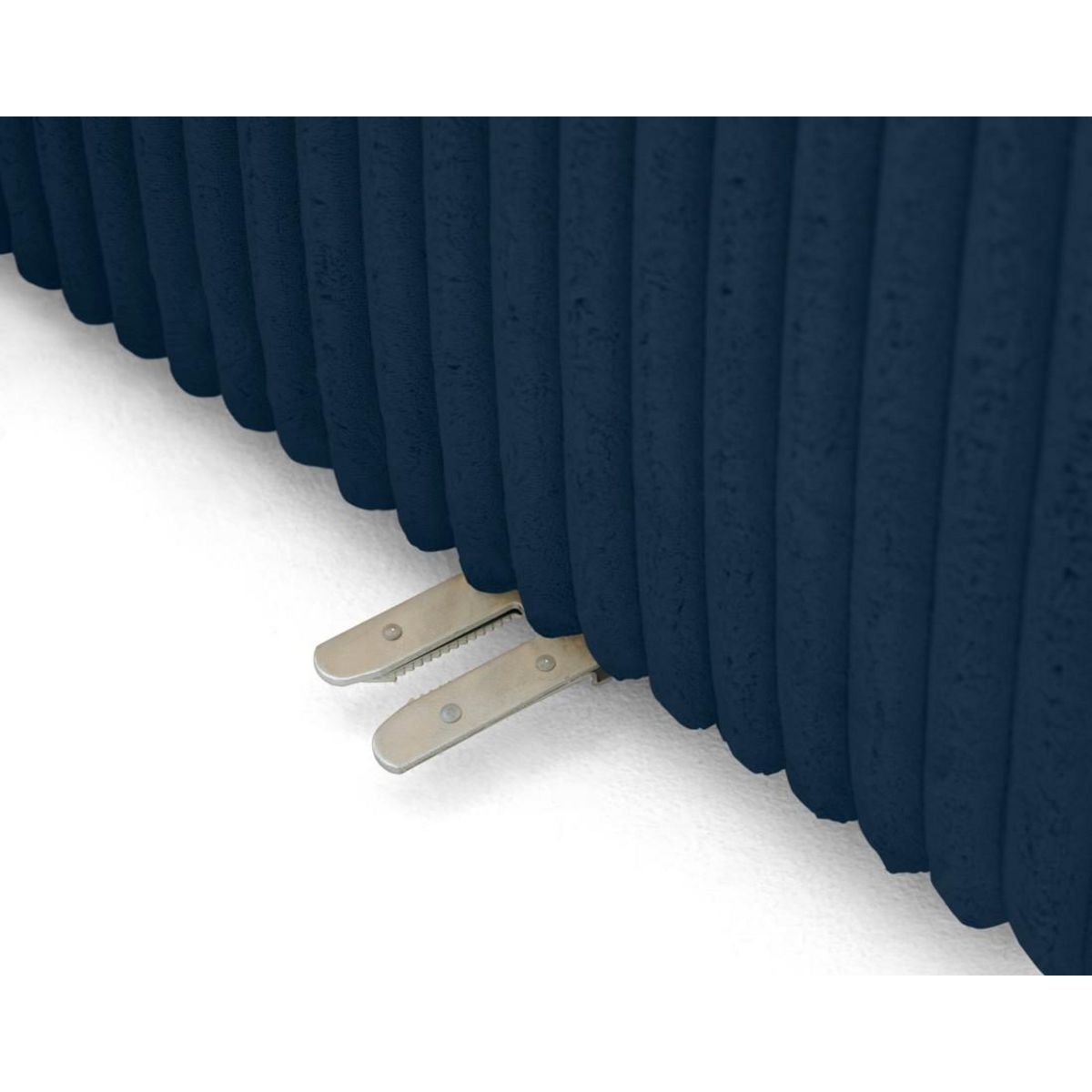 LISA DESIGN Victoire - canapé modulable d'angle droit 5 places en velours côtelé grosses côtes