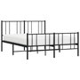 Voir la diapositive 5 : VIDAXL Cadre de lit metal sans matelas avec pied de lit noir 140x190cm