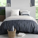 ATELIER DU COTON Housse de couette 240x220 + 2 taies en coton 57 fils