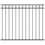VIDAXL Panneau de cloture Acier 1,7x1,5 m Noir