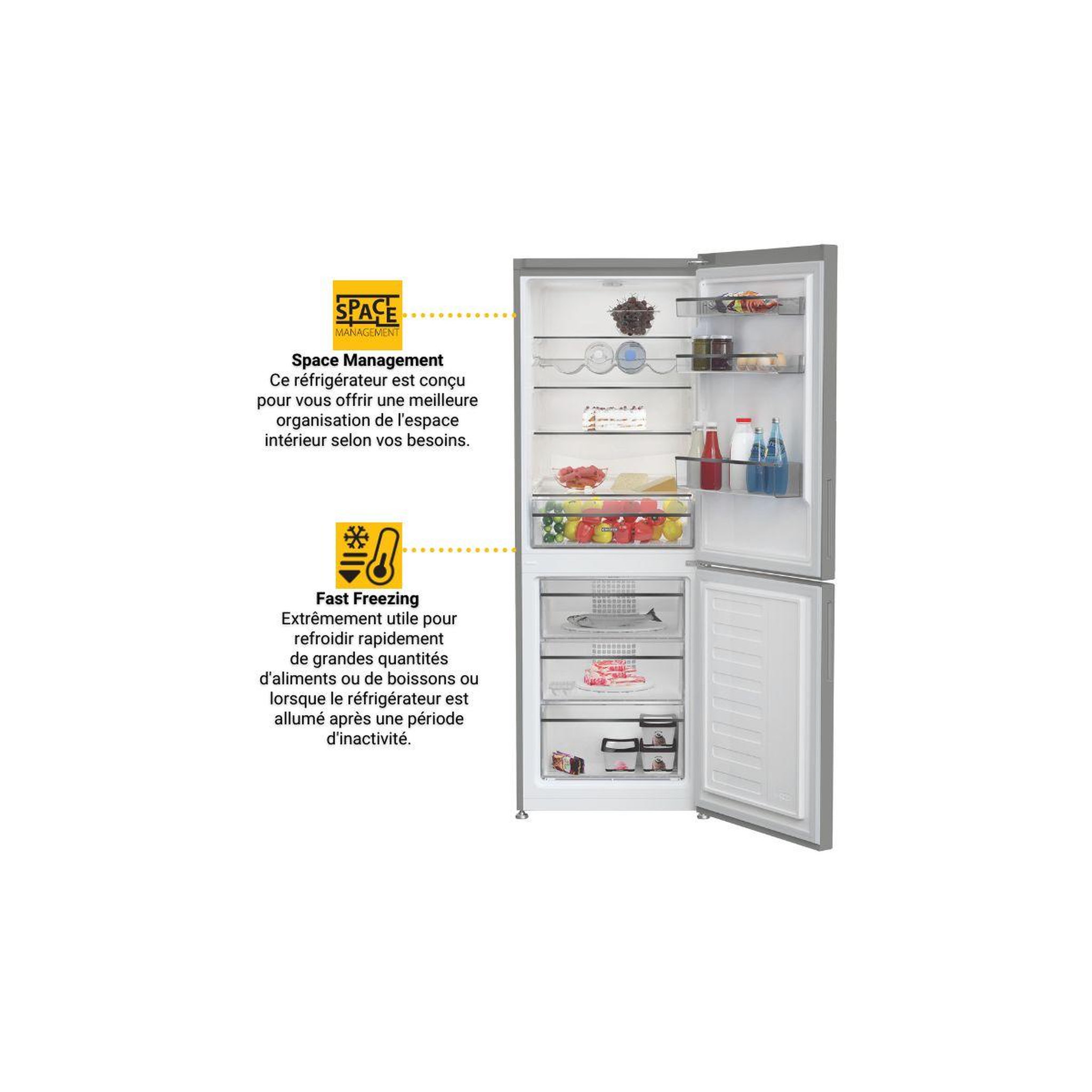 Voir la diapositive 2 : Whirlpool Réfrigérateur combiné WHKS1341G4E