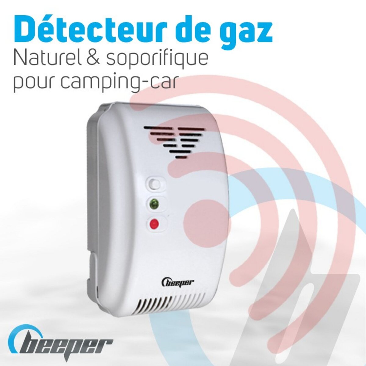 BEEPER Détecteur de gaz naturels et soporifiques DET-GN101 (Blanc)