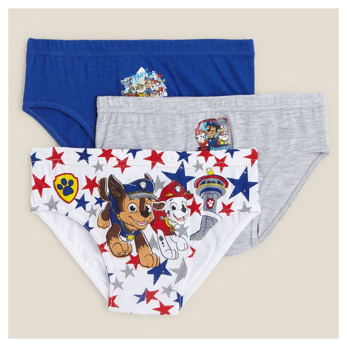PAT PATROUILLE Lot de 3 slips garçon