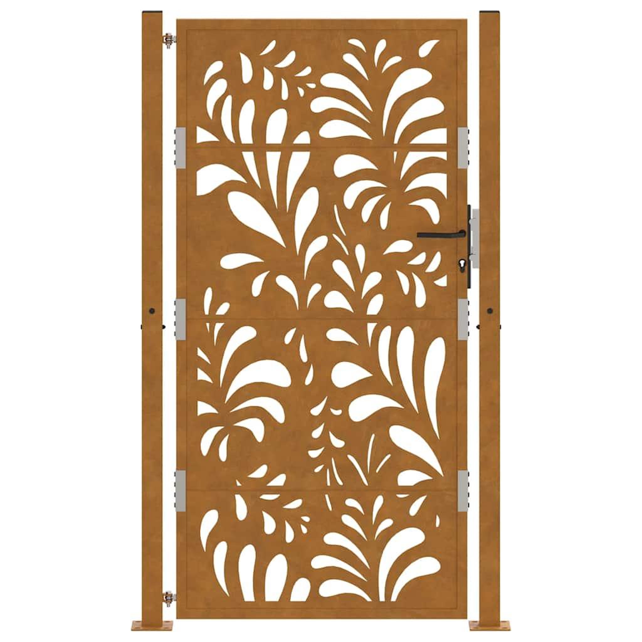 Voir la diapositive 4 : VIDAXL Porte de jardin acier resistant aux intemperies design vagues