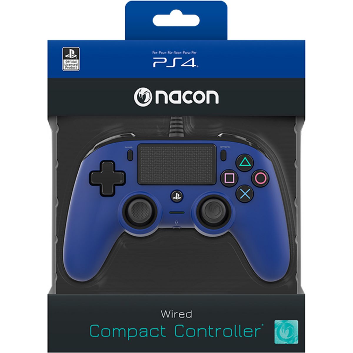 NACON Manette Nacon filaire compacte Bleue PS4