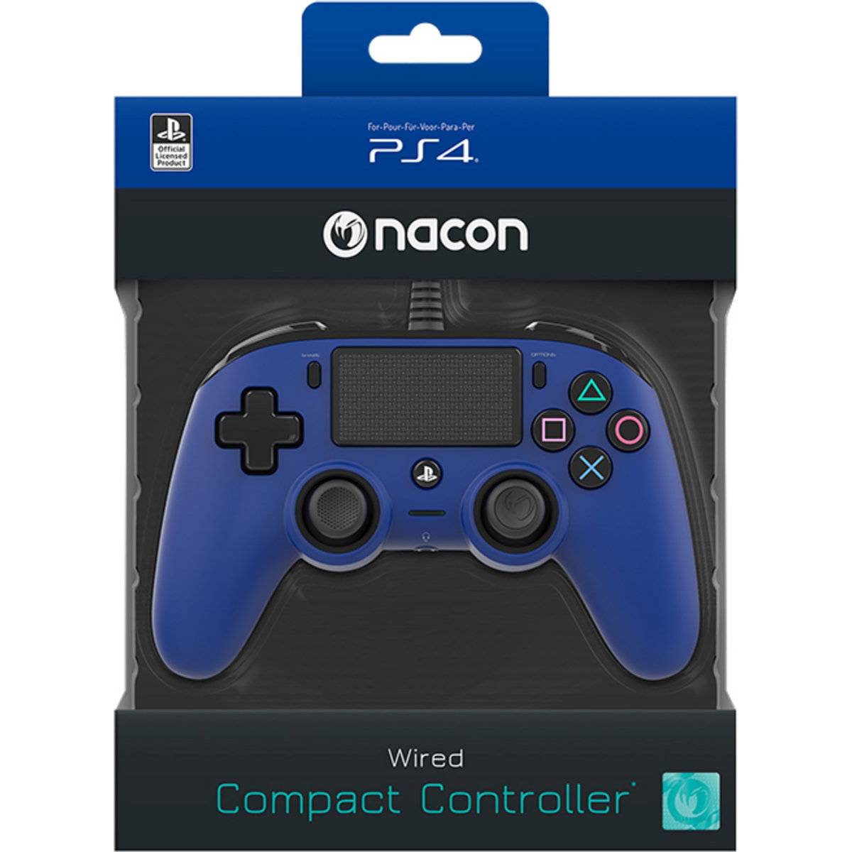 NACON Manette Nacon filaire compacte Bleue PS4