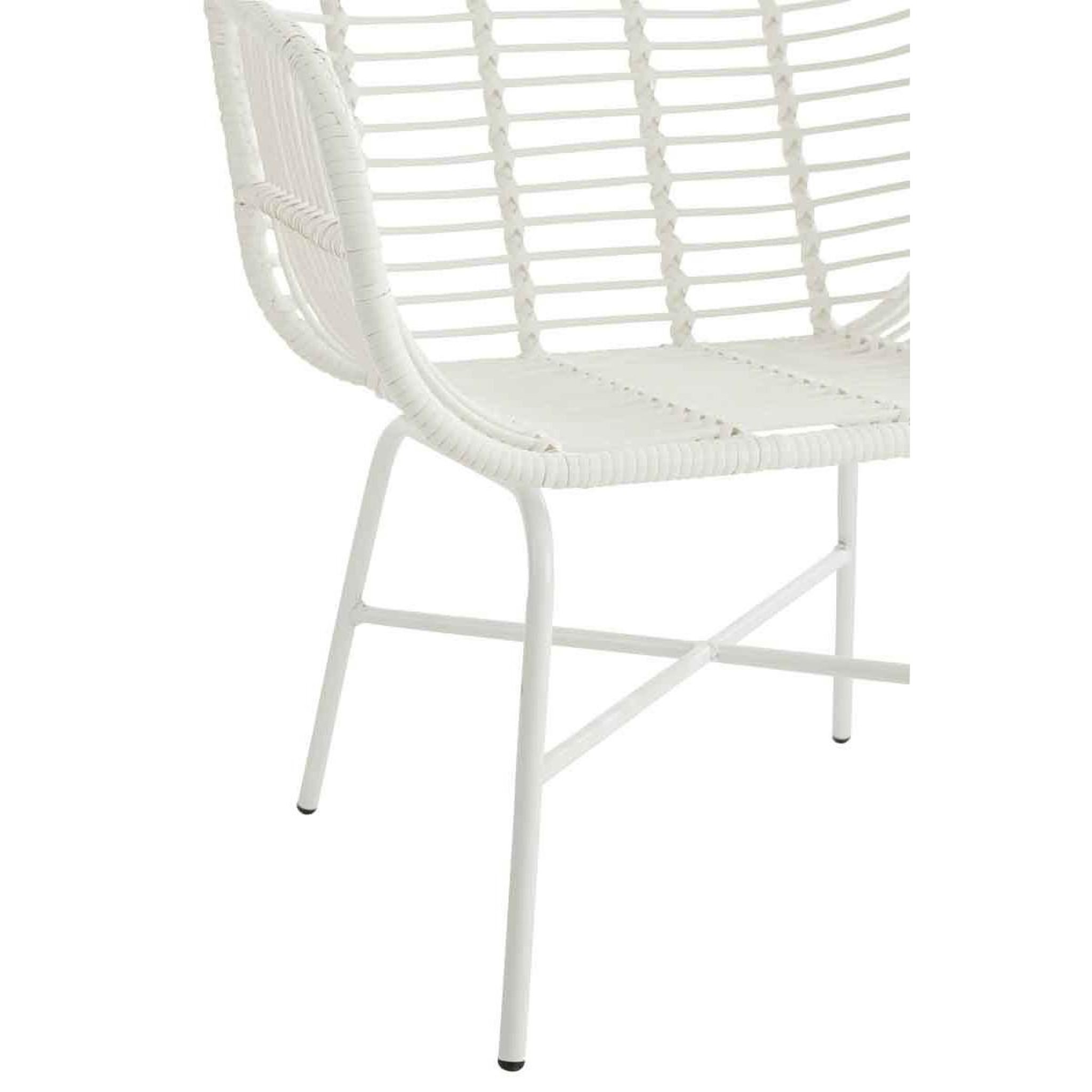 Voir la diapositive 5 : J-LINE Chaise de jardin design  celeste  82cm blanc