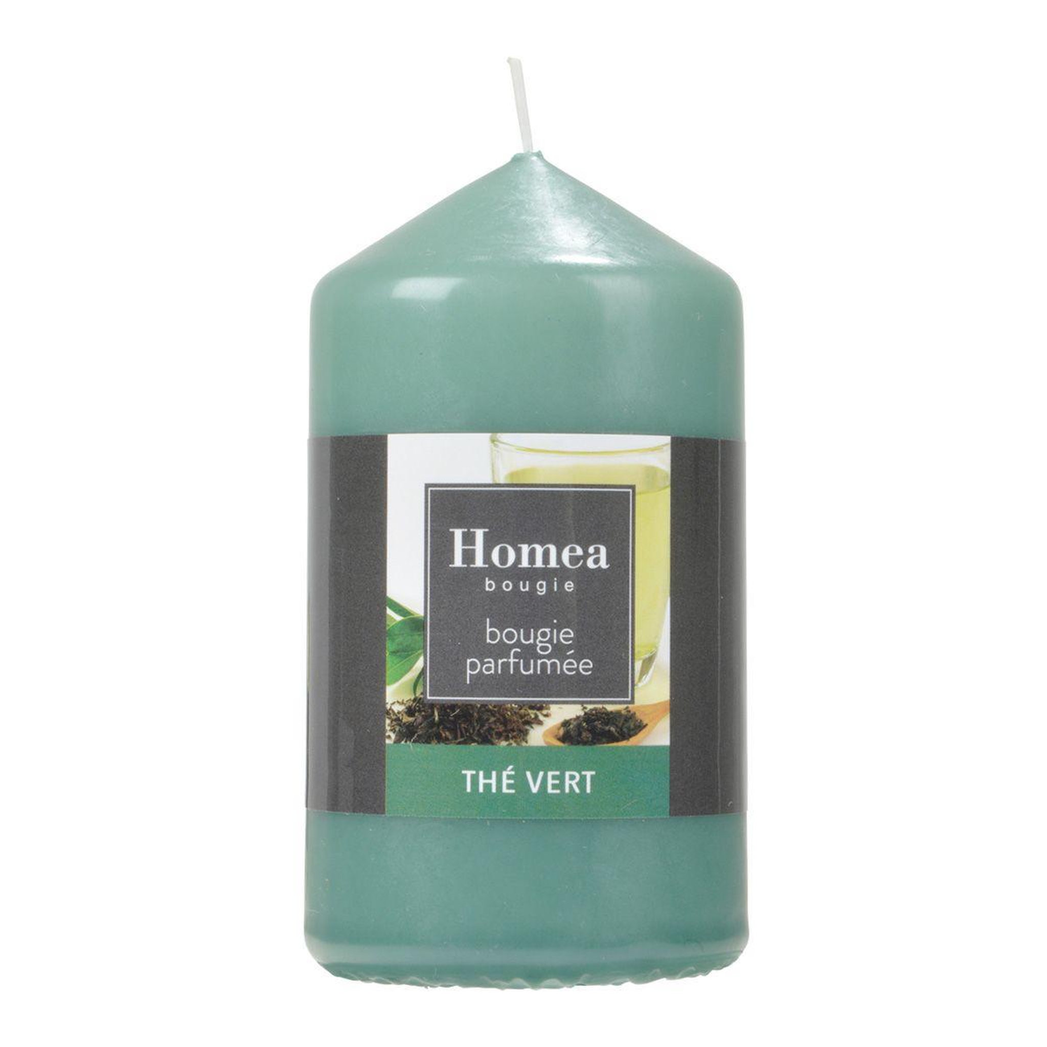 HOMEA Bougie pilier  essentiel ii  11cm thé vert