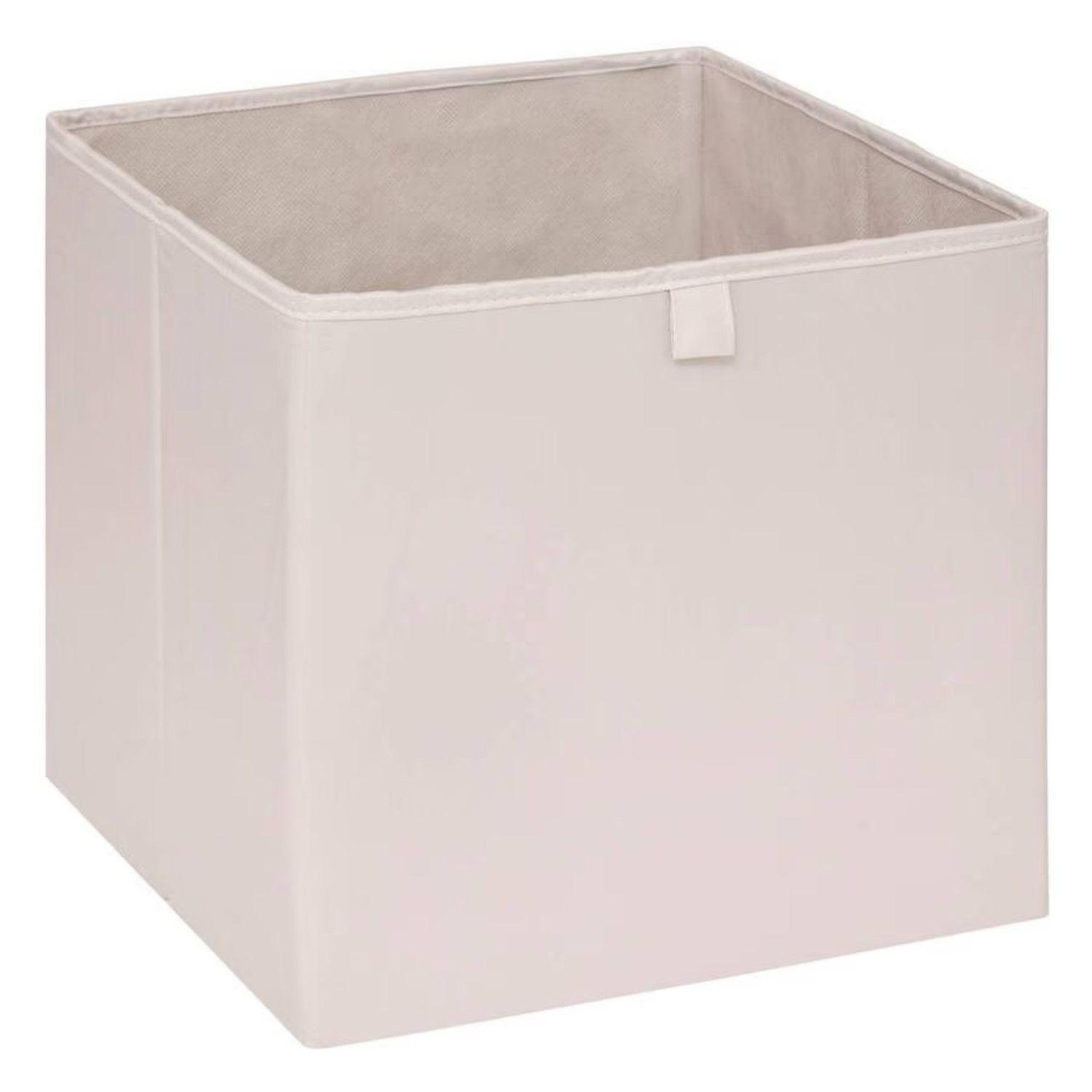 Voir la diapositive 5 : TOILINUX Lot de 2 boîtes de rangement arche - l. 31 x l. 31 x h. 31 cm - beige