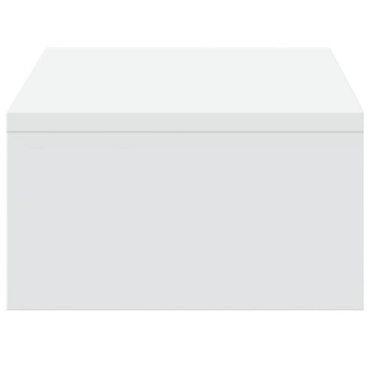 VIDAXL Support de moniteur avec tiroirs blanc bois d ingénierie