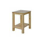 HomeStyle4U Table de chevet en bois naturel moderne avec étagères