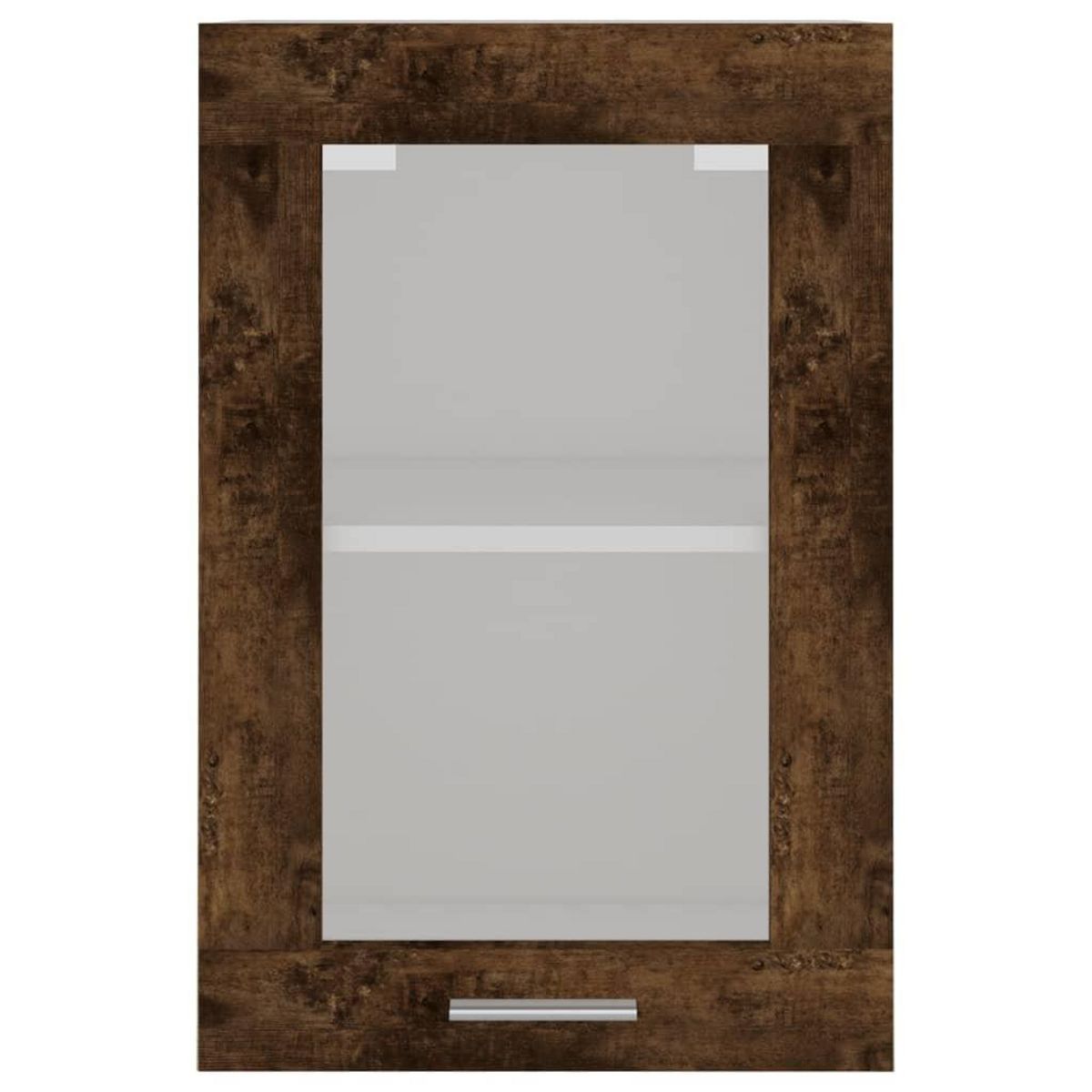 VIDAXL Armoire en verre suspendue Chene fume 40x31x60 cm
