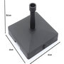 Voir la diapositive 2 : Habitat et Jardin Pieds de parasol a lester 45 x 45 cm avec roulettes - 18 kg - Noir