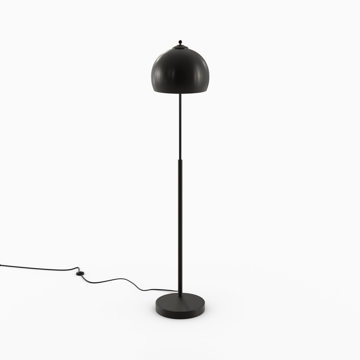 MAISON PAVANE Lampadaire abat-jour en métal noir-Dinard