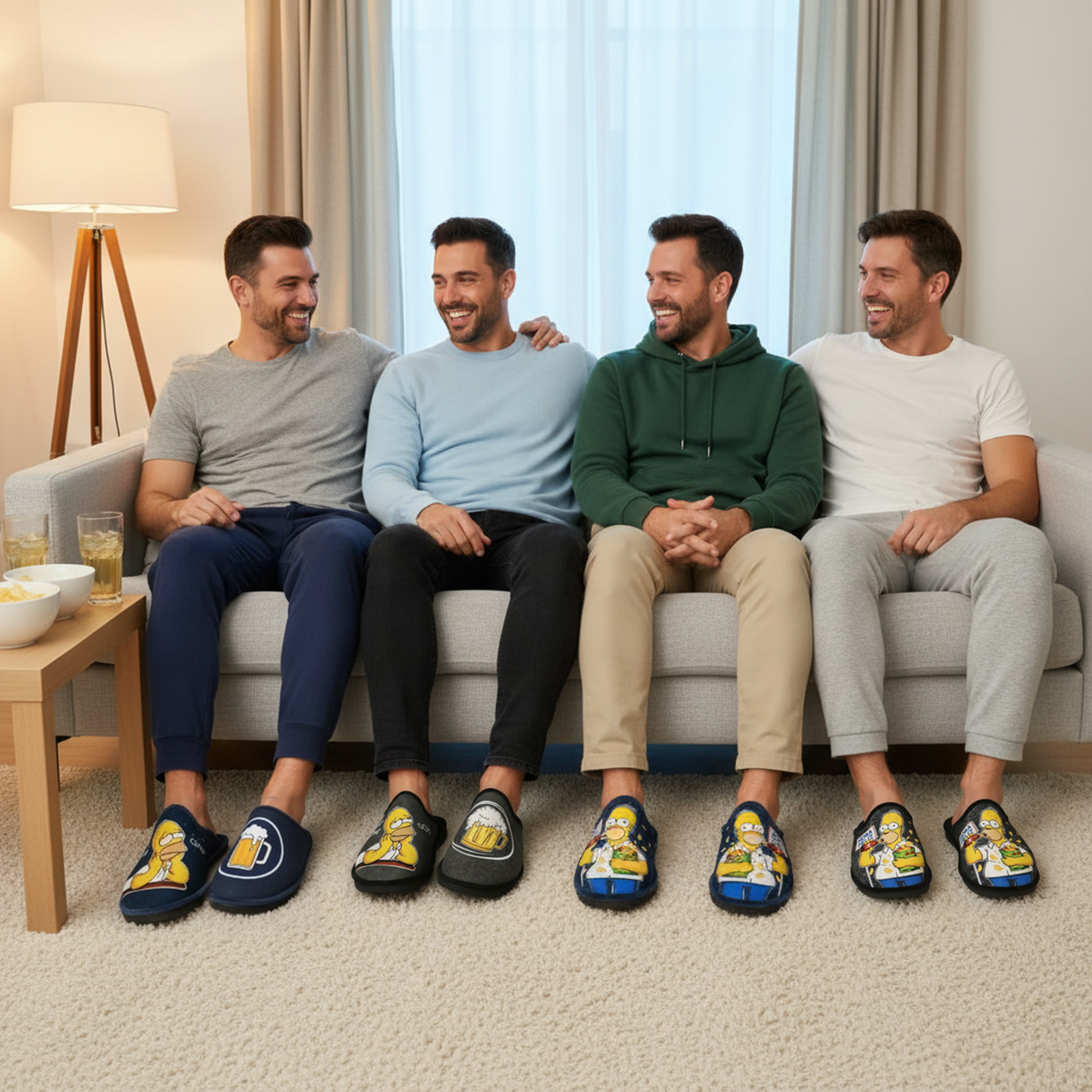 Voir la diapositive 6 : OZABI Ozabi pack de 2 paires pantoufles mules homme fantaisie motif dessin animé