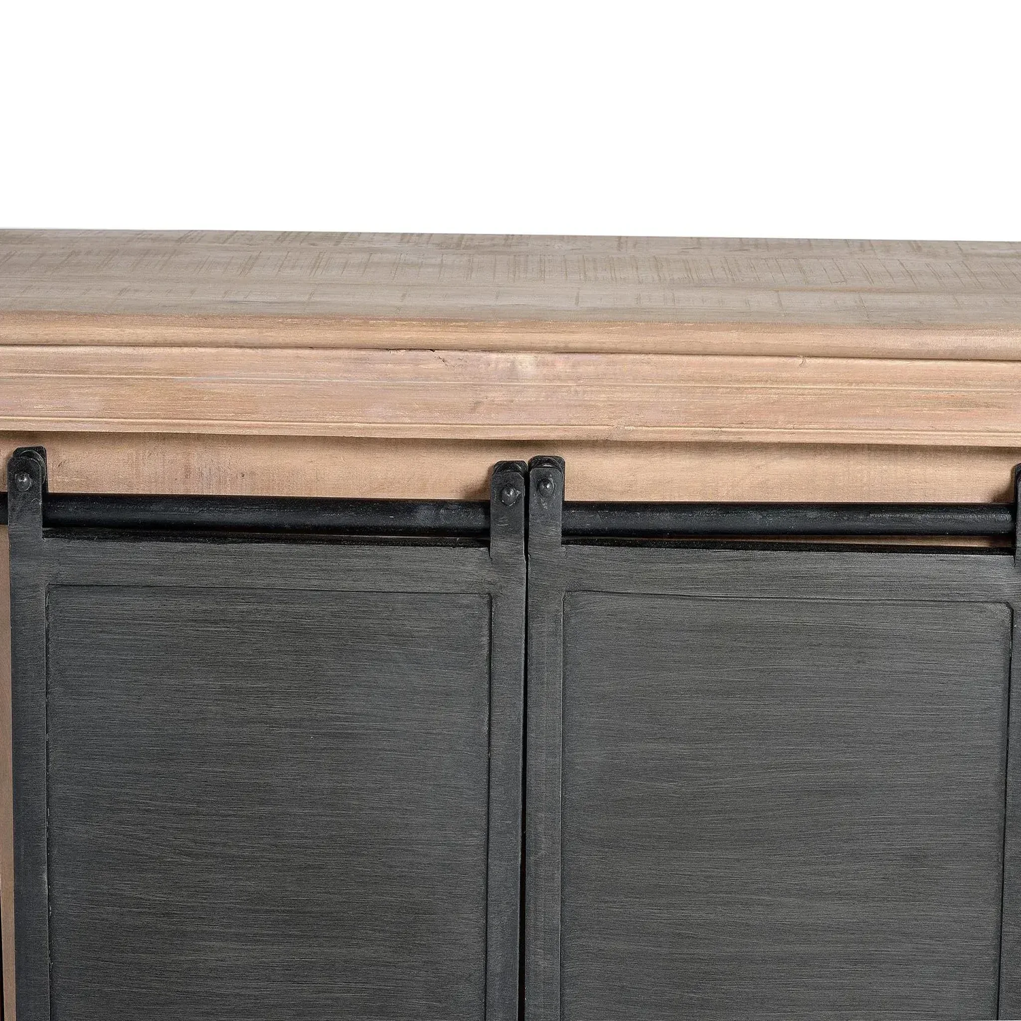 Voir la diapositive 3 : GINER Y COLOMER SL Meuble tv en bois de manguier 150 cm style industriel moderne