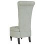 Voir la diapositive 5 : VIDAXL Chaise a dossier haut gris clair velours conception de bouton