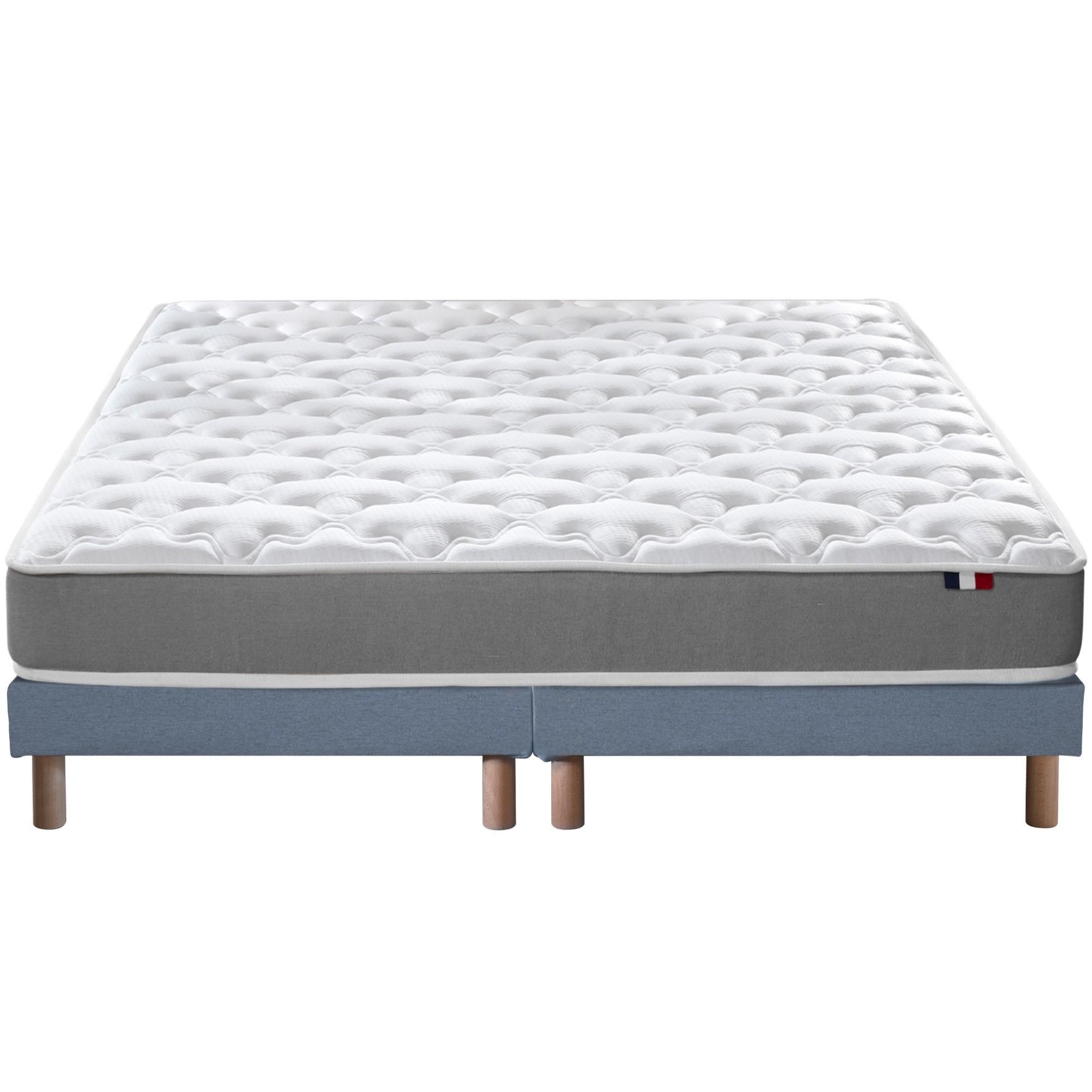 Voir la diapositive 1 : IDLITERIE Ensemble matelas mousse ferme réversible ALTO et sommier - confort français