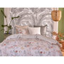 Voir la diapositive 1 : ACTUEL Parure housse de couette en coton 52 fils motif floral PERLETTE
