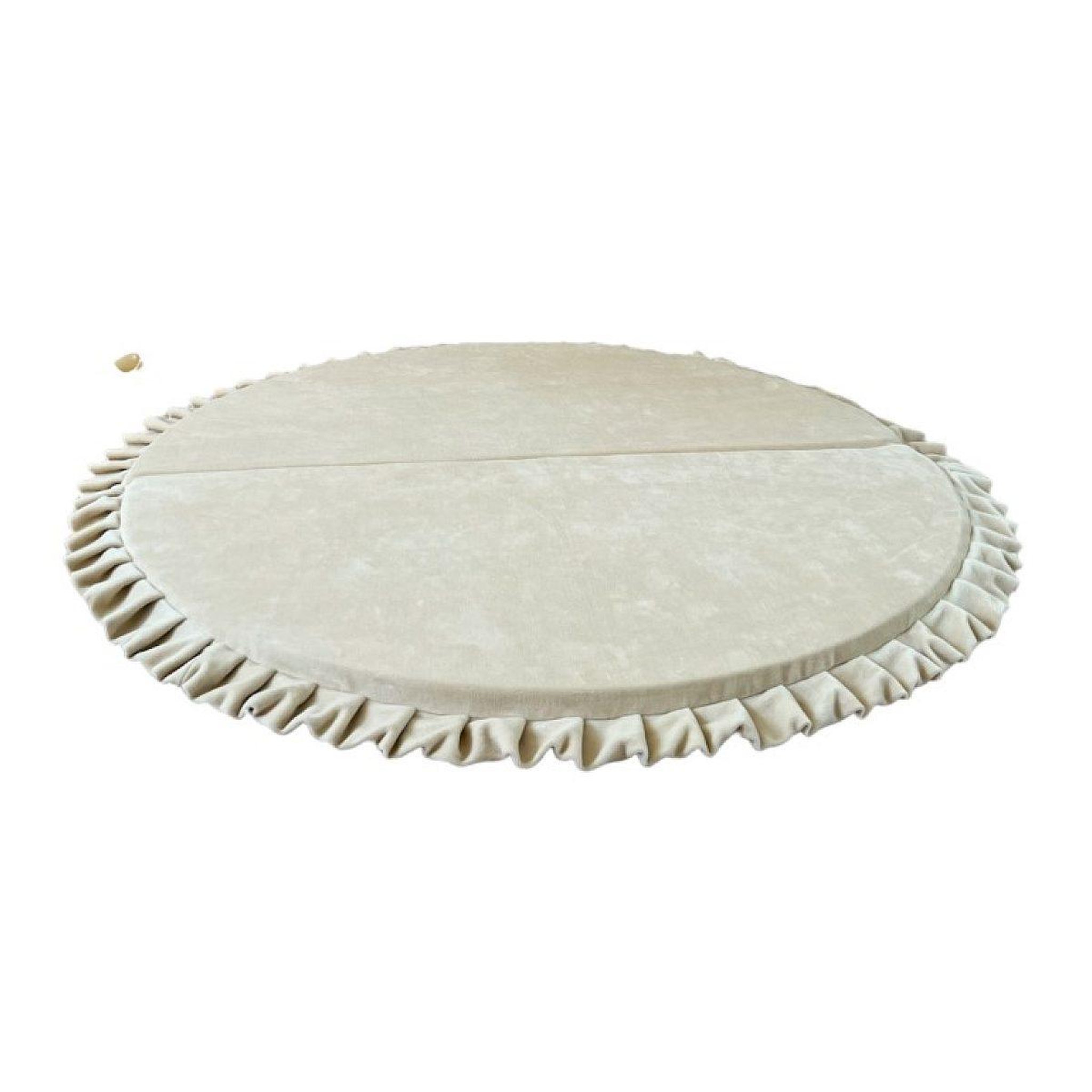 MONIO FOR KIDS Tapis de jeu pliable en velours 125 rond crème