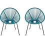 Voir la diapositive 1 : Habitat et Jardin Lot de 2 fauteuils de jardin  Ania  - Bleu clair