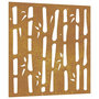 Voir la diapositive 2 : VIDAXL Decoration murale jardin 55x55 cm acier corten design bambou
