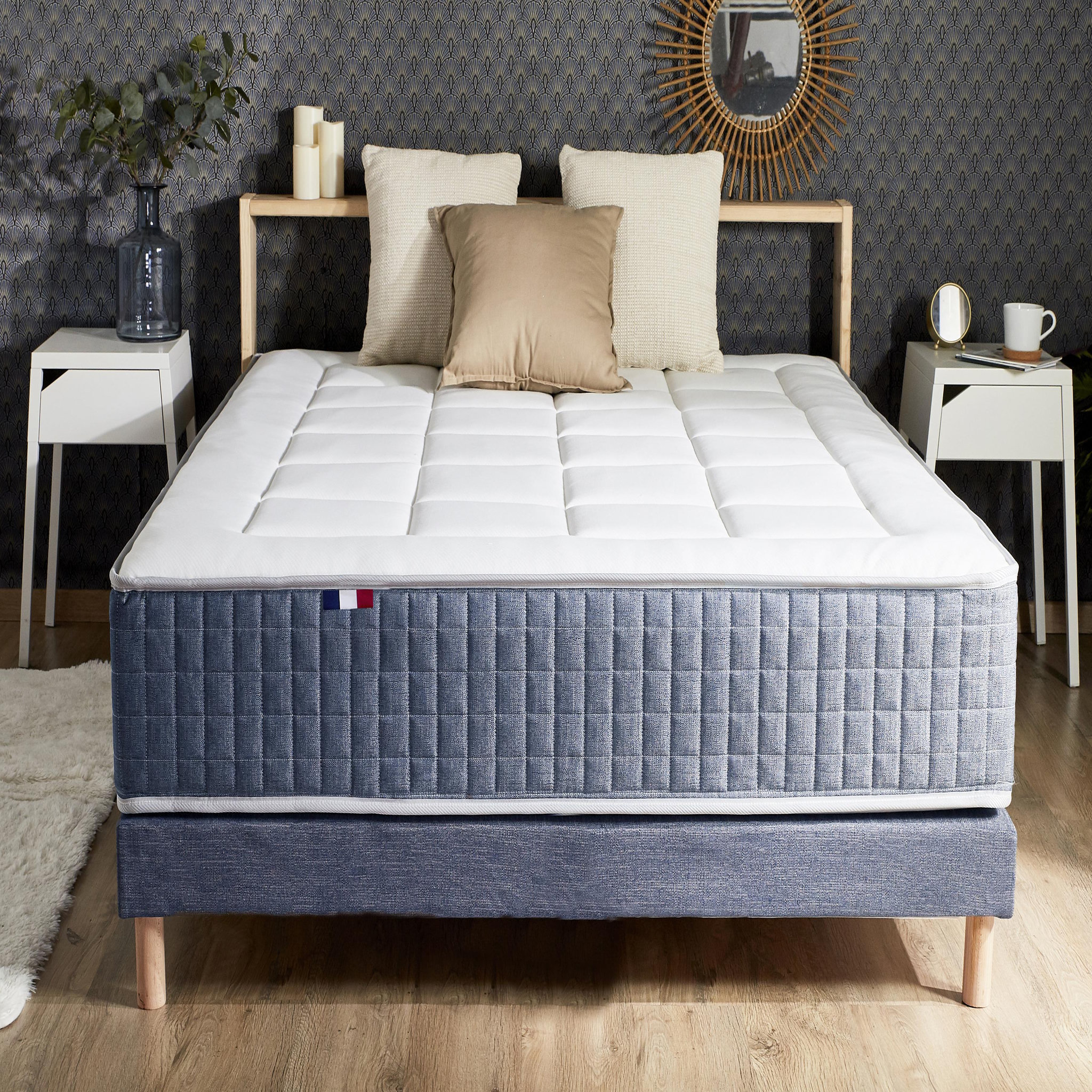 Voir la diapositive 4 : Sommier tapissier 140x190 cm KING STYLE