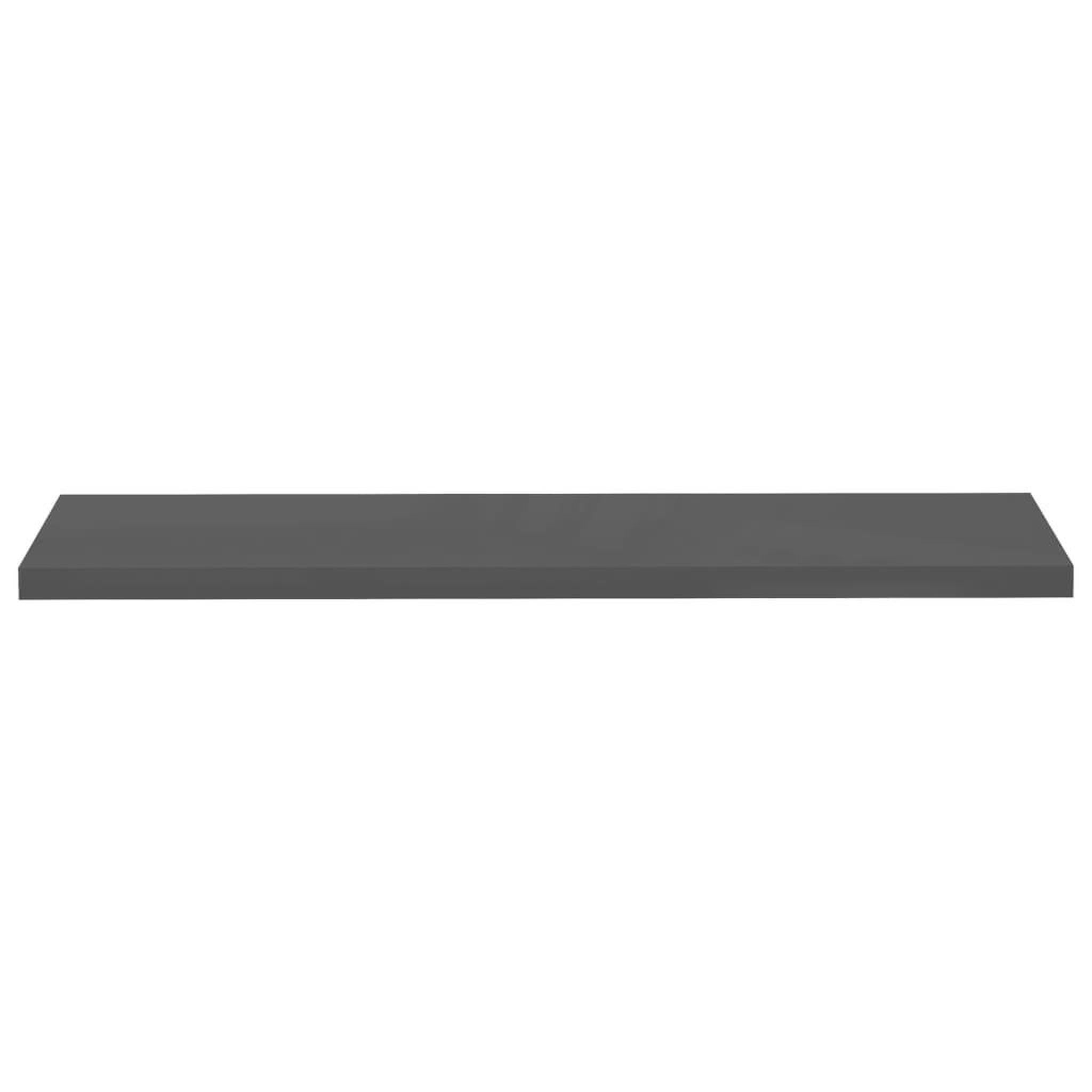 Voir la diapositive 4 : VIDAXL Etageres murales flottantes 2 pcs gris brillant 120x23,5x3,8 cm