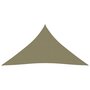 VIDAXL Voile de parasol tissu oxford triangulaire 3x4x4 m beige