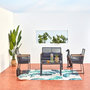 Voir la diapositive 5 : CONCEPT USINE Salon jardin bas noir bois MIHATA