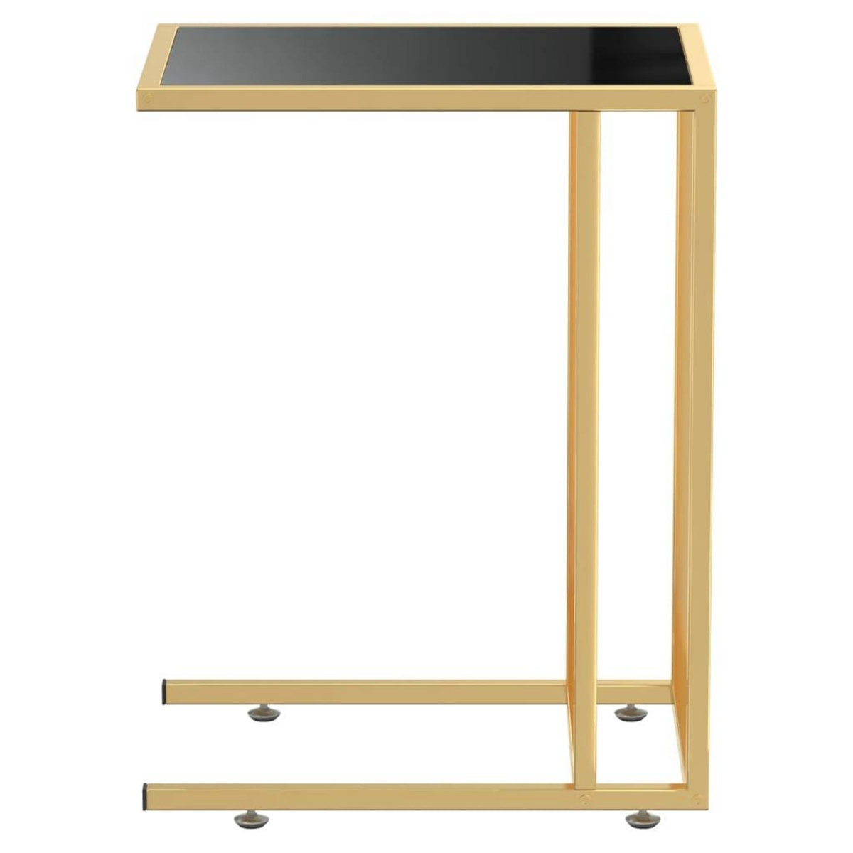VIDAXL Table d'appoint pour ordinateur Noir 50x35x65 cm Verre trempe