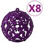 VIDAXL Ensemble de boules de Noël 100 pcs Violet