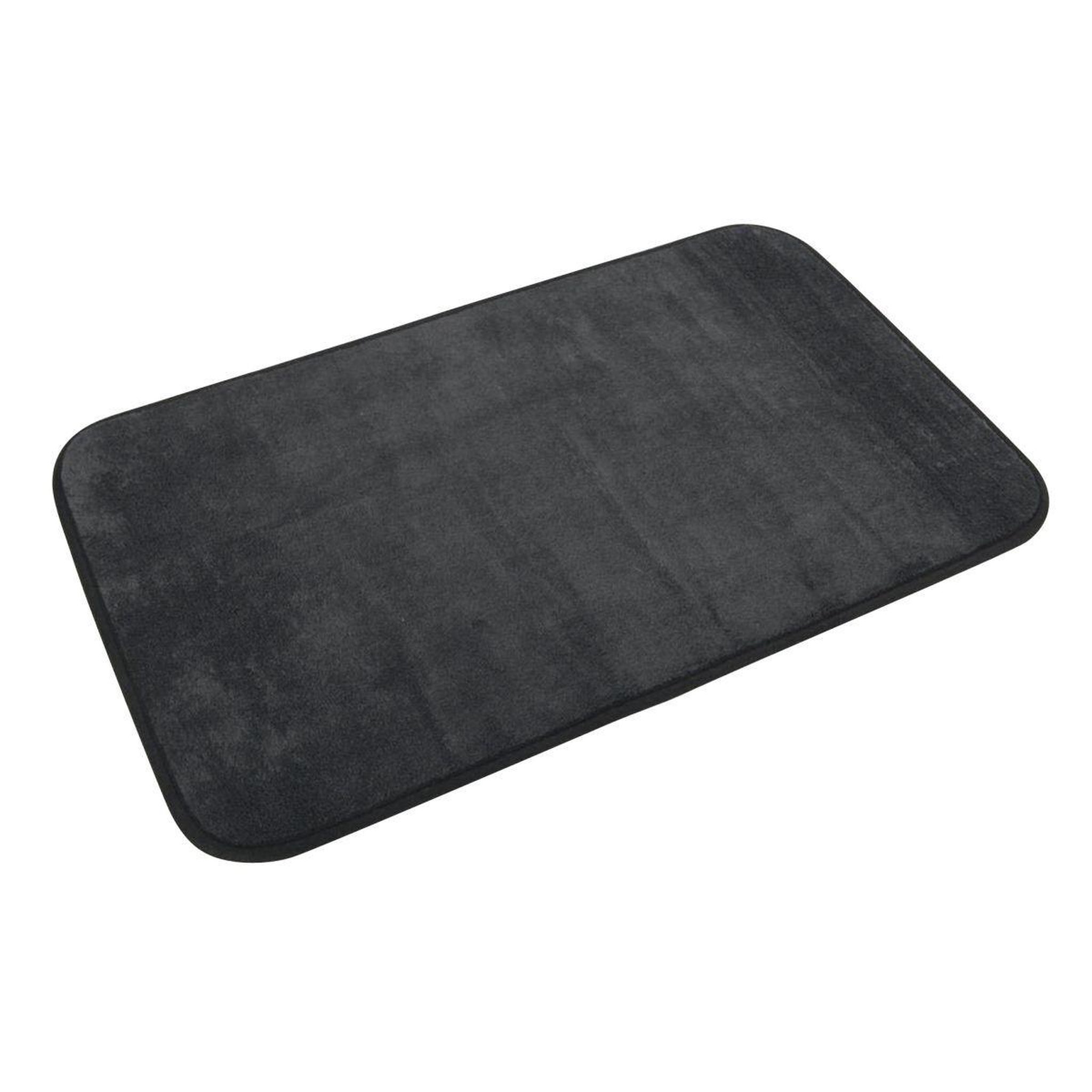 Douceur d'Intérieur Tapis de bain microfibre  vitamine ii  45x75cm noir