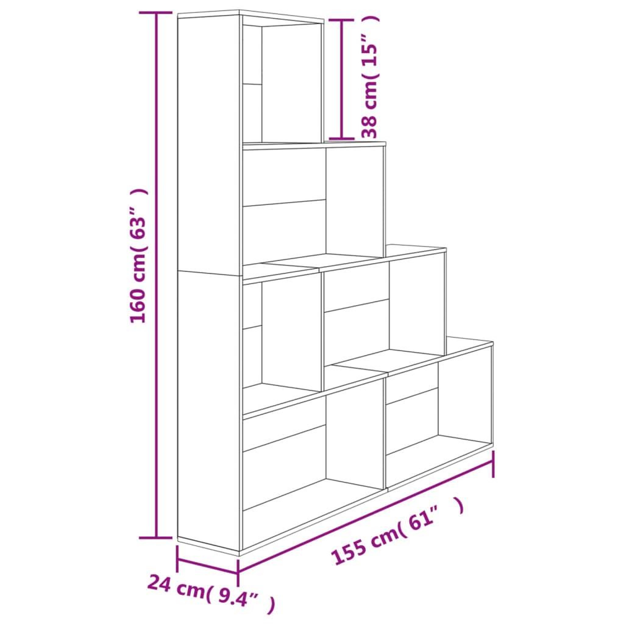 Voir la diapositive 6 : VIDAXL Bibliotheque/Separateur de piece Gris beton Bois d'ingenierie