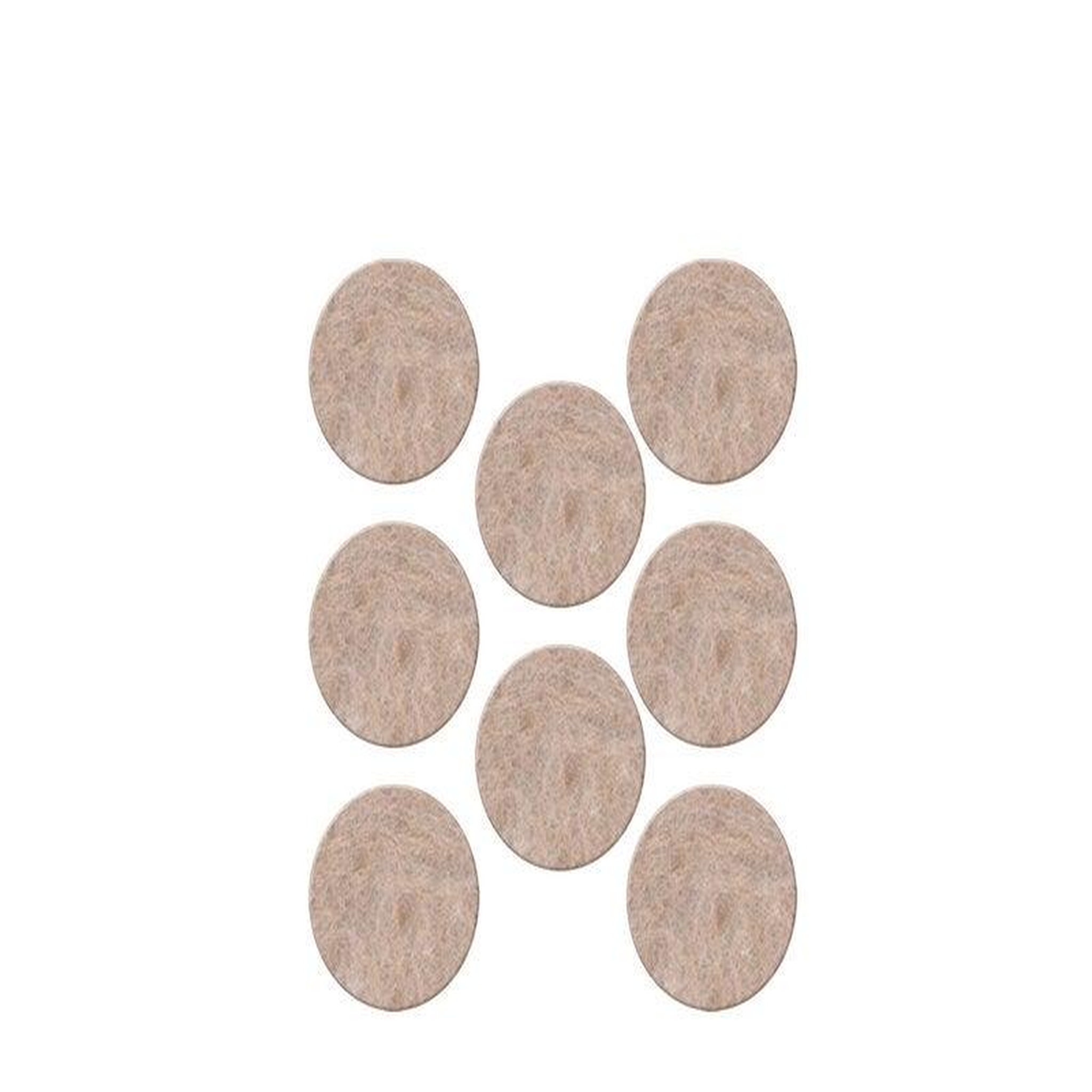 CENTRALE BRICO Lot de 8 patins feutre en laine adhésif, SCOTCH, diam. 25 mm, beige