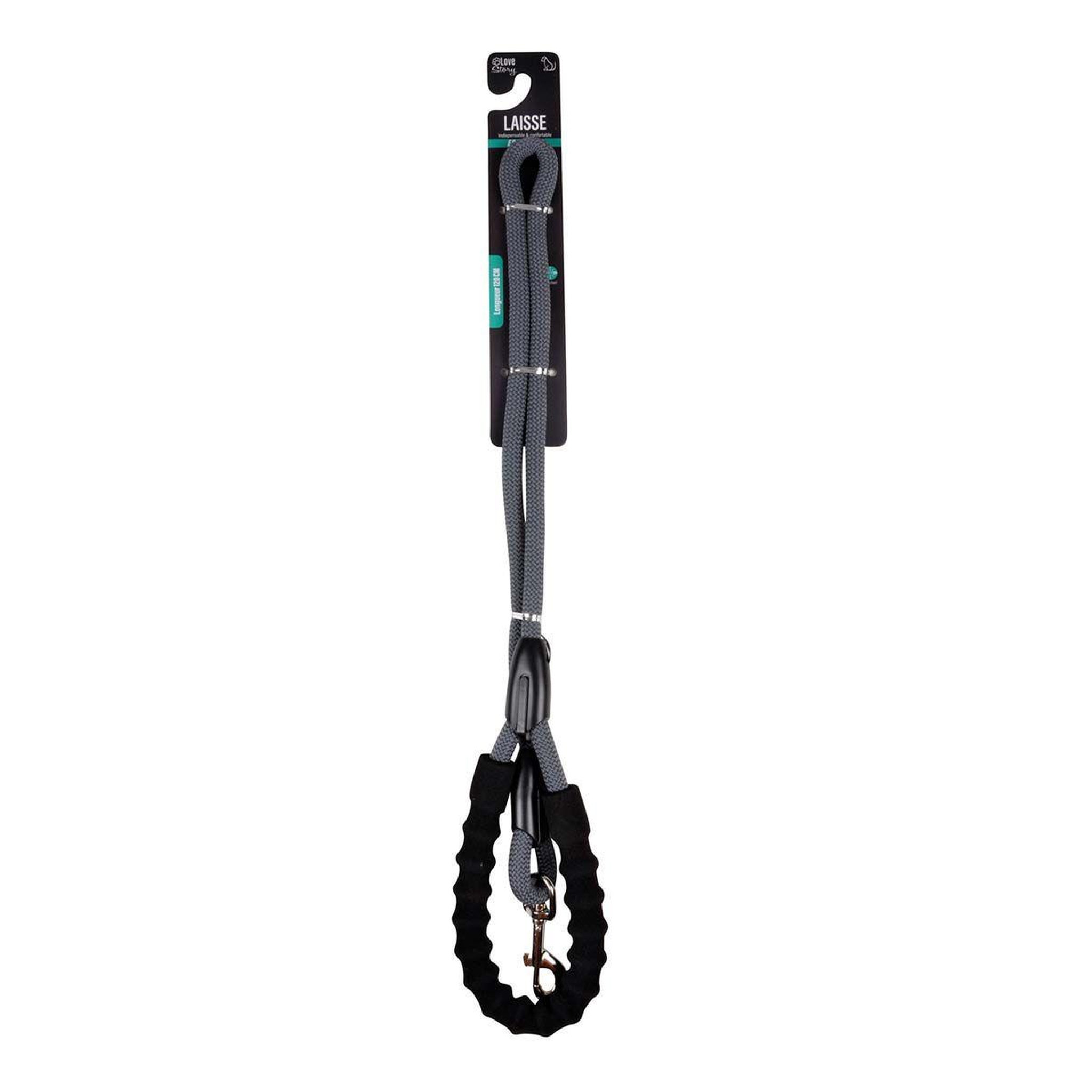 Voir la diapositive 2 : HOMEA Laisse pour chien  corde  120cm anthracite