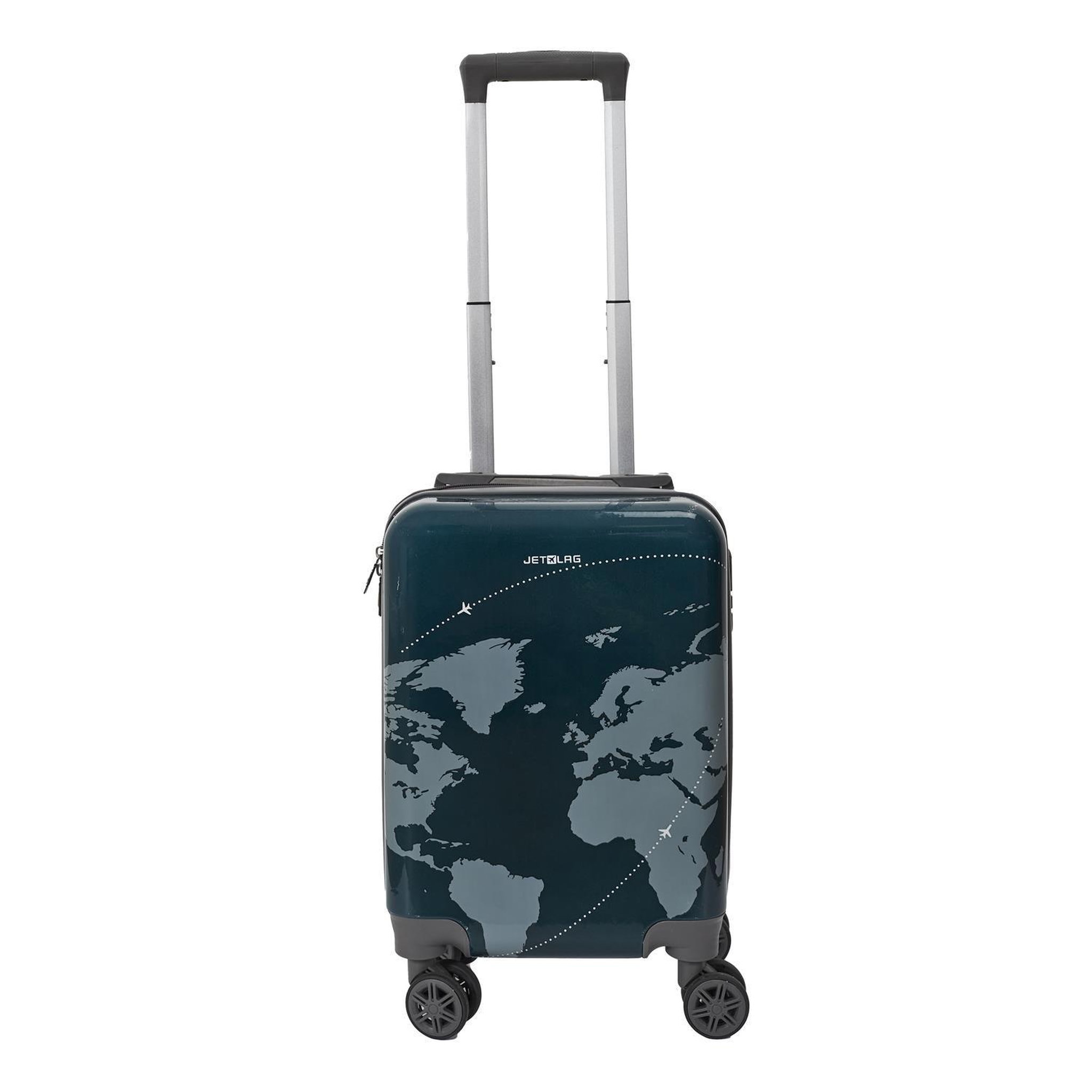 Voir la diapositive 3 : Jet lag Valise cabine carte du monde - gris