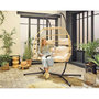 Voir la diapositive 4 : LISA DESIGN Mirella - fauteuil suspendu 2 places - naturel et coussins beiges