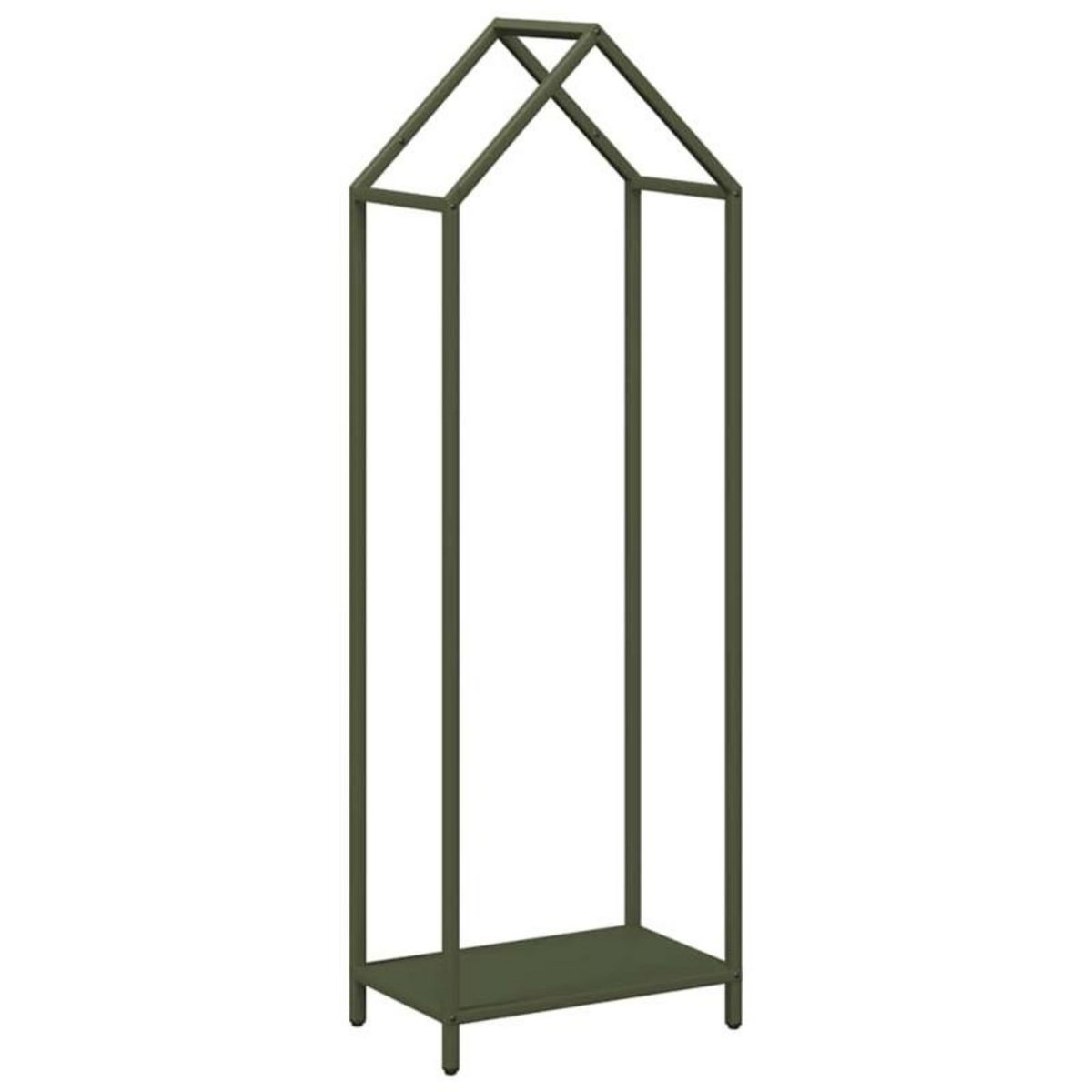 VIDAXL Portant de bois chauffage vert olive 40x25x120 cm