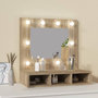 Voir la diapositive 3 : VIDAXL Armoire de miroir avec LED Chêne sonoma 60x31,5x62 cm