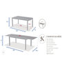 Voir la diapositive 4 : HESPERIDE Table de jardin rectangulaire extensible rallonge coulissante alu Evasion Effet bois Honey Graphite- 10/12 places - Hespéride