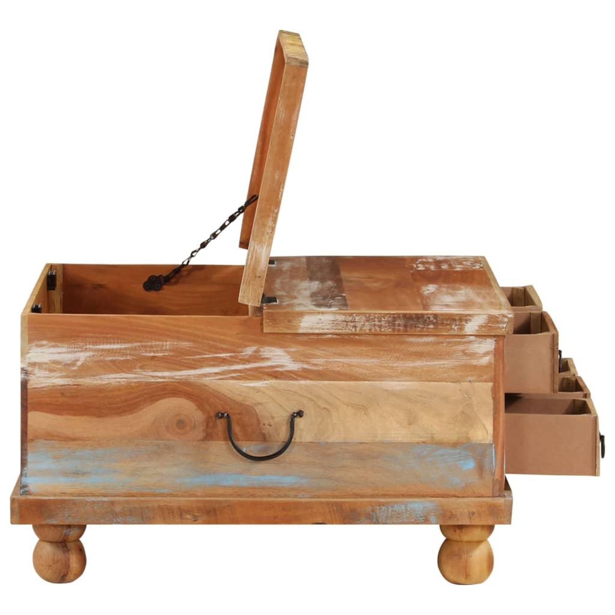 Voir la diapositive 3 : VIDAXL Table basse Bois de recuperation 70 x 70 x 38 cm