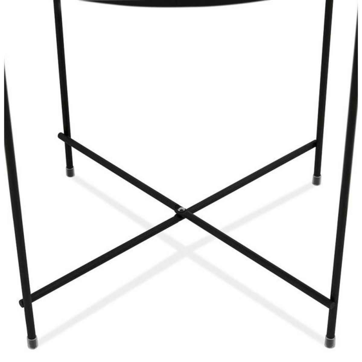 Paris Prix Table d'Appoint Ronde Pliable  Minois  45cm Noir
