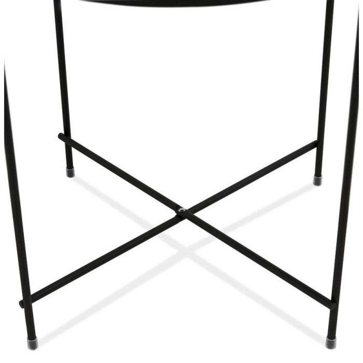 Paris Prix Table d'Appoint Ronde Pliable  Minois  45cm Noir